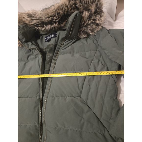 NWOT Lands End Winter Coat Down 600 Fill Hyper Dry Hooded Jacket LP Green Sage - Picture 3 of 9